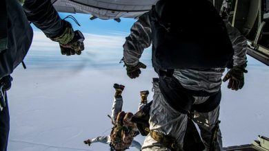 Photo of US commandos conducted high-altitude airborne training exercise in Arctic