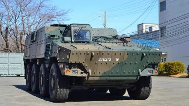 Photo of Mitsubishi Heavy Industries MAV Mobile Armored Vehicle APC prototype undergoing trials