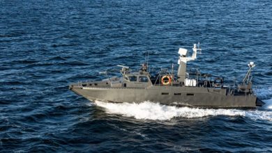 Photo of Sweden trials Enforcer III unmanned boat during maneuvers