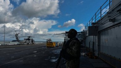Photo of US-led five-nation joint naval drill conducted in South China Sea