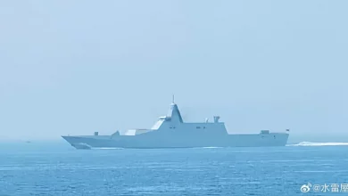 Photo of China’s new stealth warship spotted during sea trials