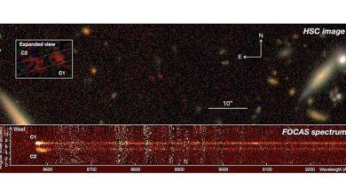 Photo of Astronomers discover merging twin quasars