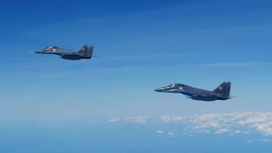Photo of German Eurofighters intercept Russian carrier-based MiG-29K jets