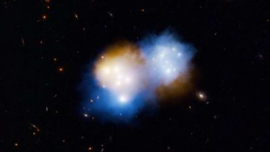 Photo of Dark matter flies ahead of normal matter in mega galaxy cluster collision