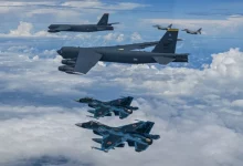 Photo of U.S. B-52 joins trilateral drills with South Korea and Japan