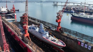 Photo of Türkiye launches its 8th national ship, TCG Içel, into sea