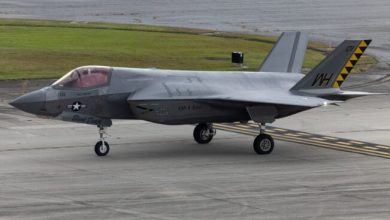 Photo of U.S. Marine F-35Bs return after combat missions in Middle East
