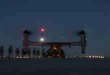 Photo of U.S. Marines test rapid response in urban combat drill