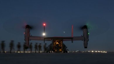 Photo of U.S. Marines test rapid response in urban combat drill