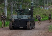 Photo of U.S. Army evaluates armed MUTT robotic vehicle