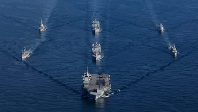 Photo of British carrier strike group now under NATO command