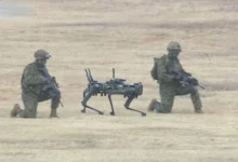 Photo of Japan uses robotic dogs during airborne assault drill