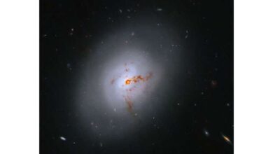 Photo of Hubble reveals rare galaxy 100 million light-years away caught in transition