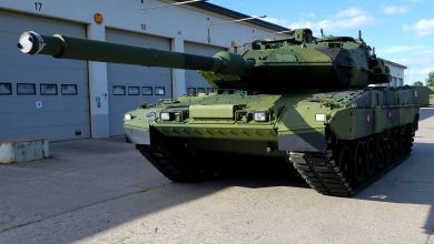 Photo of First Upgraded Stridsvagn 123A Tank Arrives in Sweden