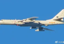 Photo of China’s H-6 bomber spotted with a new large jamming pod